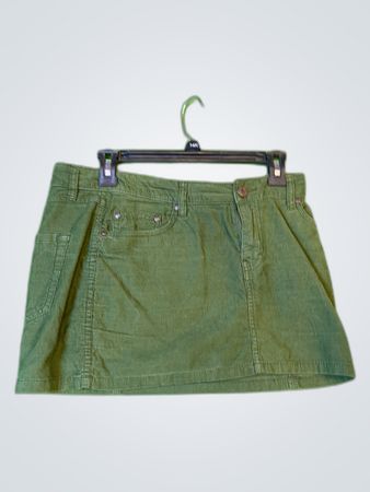 H&M Green Corduroy Skirt