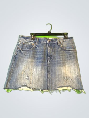 Levi's Distressed Denim Mini Skirt