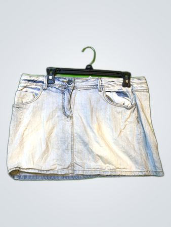 Light Wash Denim Mini Skirt