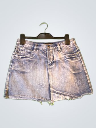 Sebago Paris Distressed Denim Mini Skirt