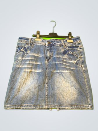 Clef de Sol Denim Mini Skirt