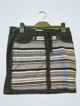 Black Patterned Skirt