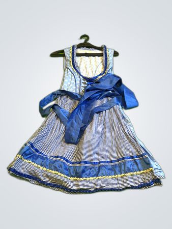 Amisu Blue Gingham Dirndl Dress