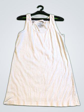 Time Tru White Basic Tank Top