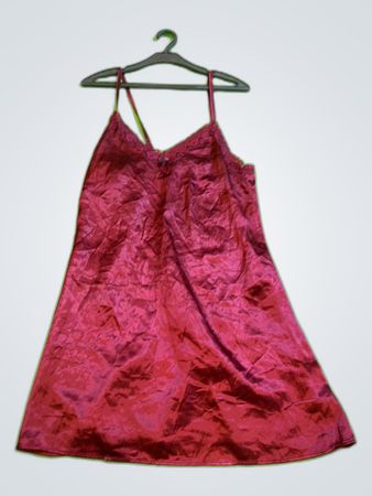 Red Satin Slip Dress