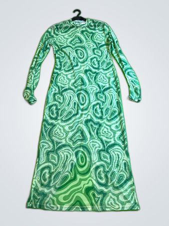 Sinsay Green Patterned Dress