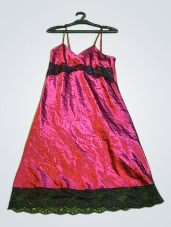 Pink Satin Slip Dress
