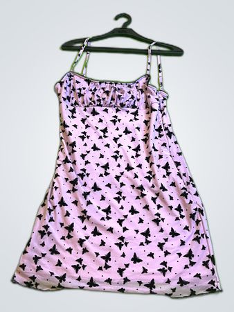 Lulu & Mia Butterfly Print Mini Dress