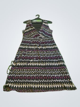 Montego Geometric Print Sleeveless Maxi Dress