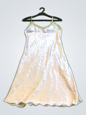 Miss Helen White Satin Slip Dress