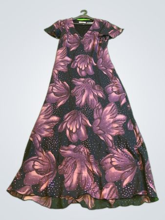 Bershka Purple Floral Maxi Dress