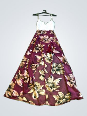 Unbranded Lace Bodice Floral Maxi Dress