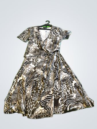 Kingsfield Leopard Print Wrap Dress