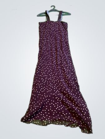Zara Polka Dot Spaghetti Strap Maxi Dress
