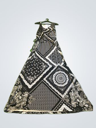 Unbranded Black and White Printed Maxi Dress