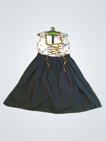 LIFOS Floral Lace-Up Sleeveless Dress