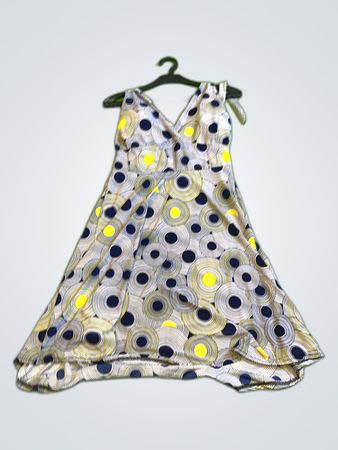 Printed Wrap Mini Dress