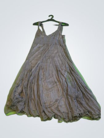 Promod Grey Chiffon Maxi Dress