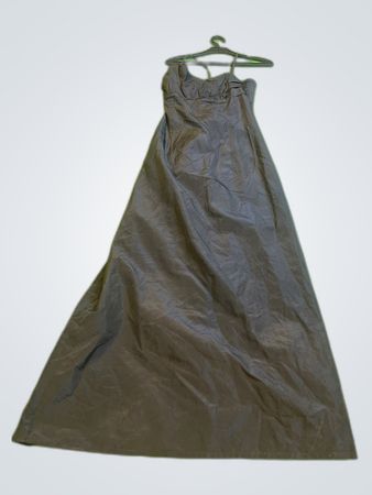 Création Chou Black Satin Maxi Dress