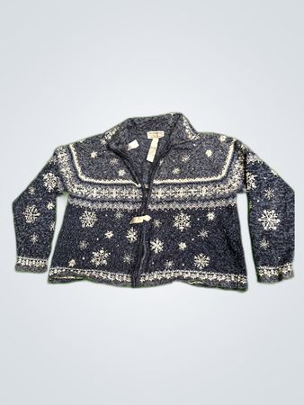Tiarra International Snowflake Knit Cardigan