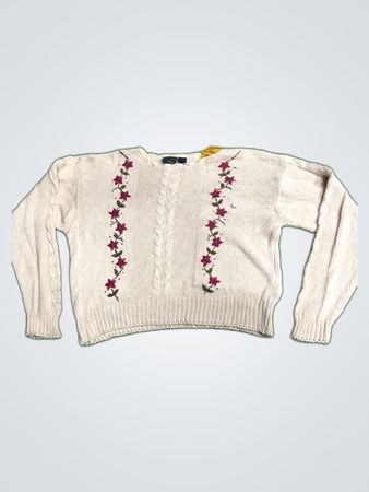Gents Workwear Floral Embroidered Knit Sweater