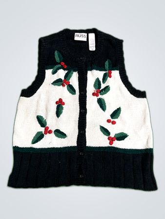 Russ Holiday Knit Cardigan Vest