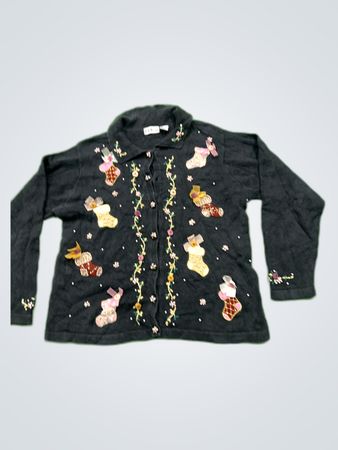 B.P. Design Embroidered Knit Cardigan