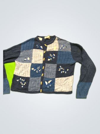 Cabin Creek Patchwork Knit Cardigan