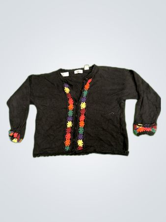 SOSTANZA contemporary apparel Crochet Trim Sweater