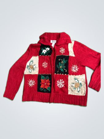 Tiara International Christmas Knit Cardigan