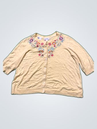 Christopher & Banks Embroidered Cardigan