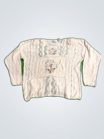 Colleen's Collectables Embroidered Knit Cardigan