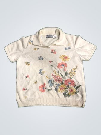 Alfred Dunner Floral Polo Shirt