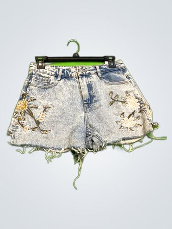 Pinkie Embroidered Denim Shorts