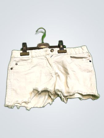 YCCA White Denim Shorts
