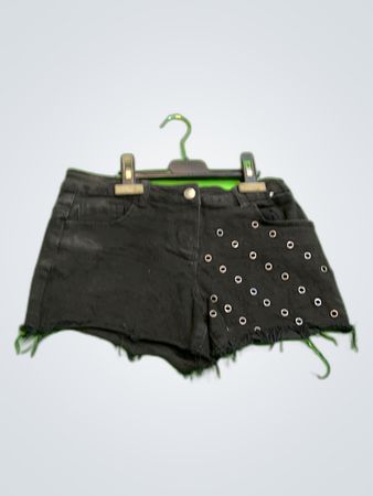 Unbranded Black Distressed Denim Shorts