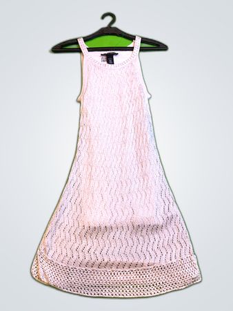 White Black Sleeveless Knit Mini Dress