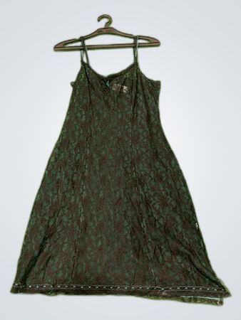 Black and Green Floral Dress