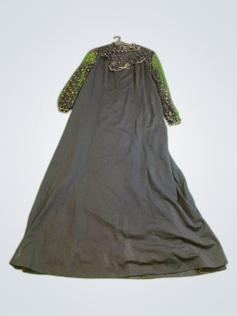 Black Sequin Sleeve Maxi Dress