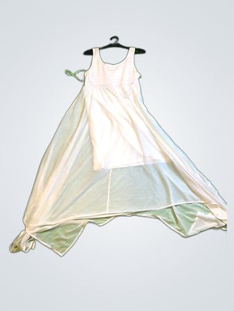 Zara White Chiffon Maxi Dress