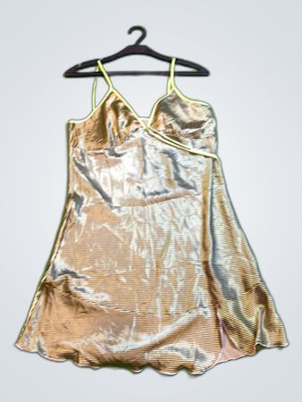Metallic Gold Slip Dress