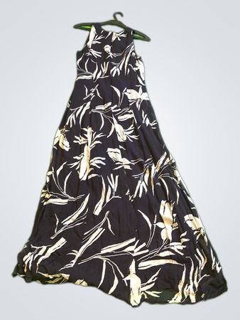 She Black Floral Maxi Dress