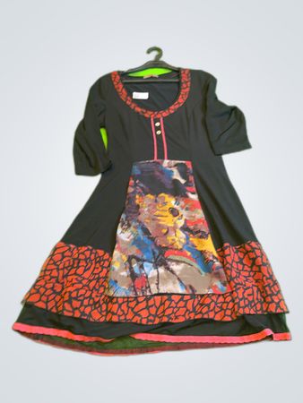 Her Abstract Print Maxi Dress