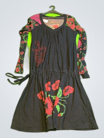 Desigual Floral Print Long Sleeve Dress