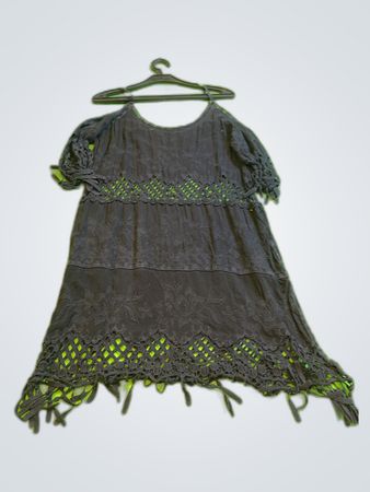 Black Crochet Lace Dress