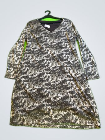 Benotti Long Sleeve V-Neck Printed Dress