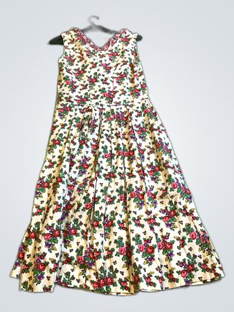 Adwoa Floral Print Sleeveless Midi Dress