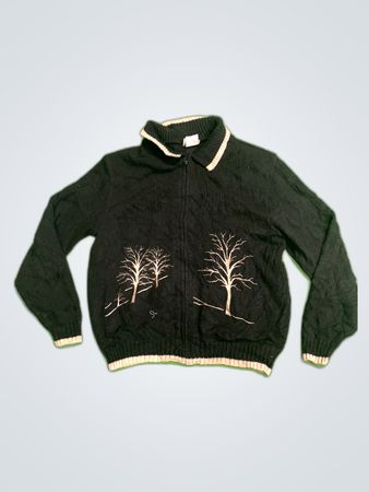 Company Collection Black Embroidered Knit Cardigan