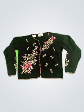 Tiara Embroidered Knit Cardigan