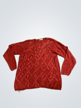Evelyn Backstrom Red Knit Cardigan